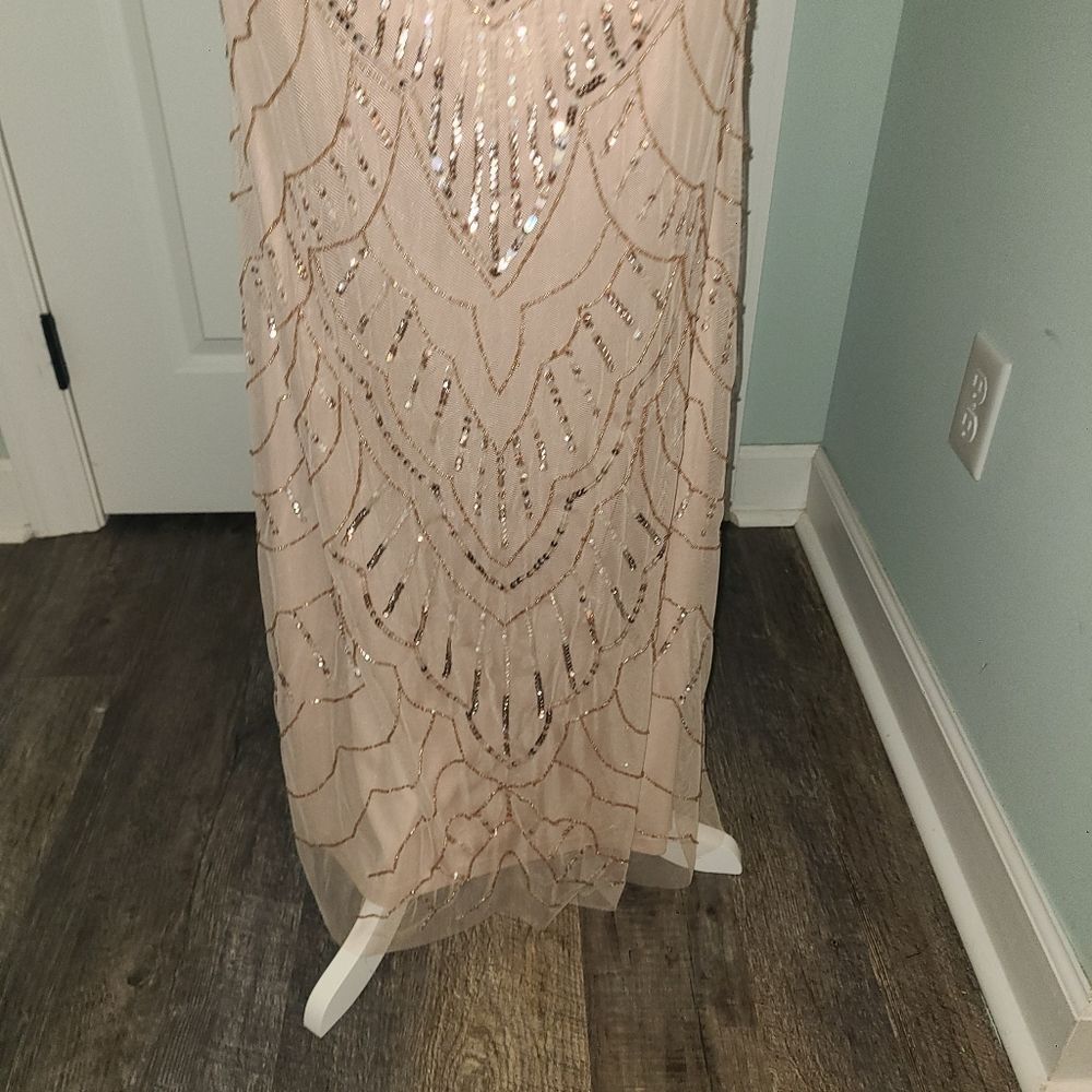Jump Apparel Sequin Spagettu Strap Evening Gown - Picture 6 of 13